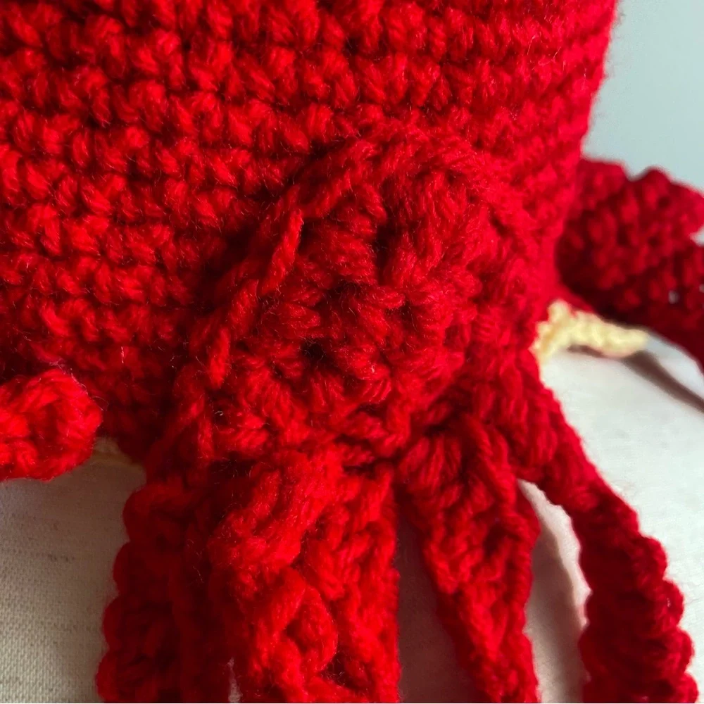 Handmade Rooster Crochet Hand Knit‎ Crocheted Kids Childrens Hat Red One Size